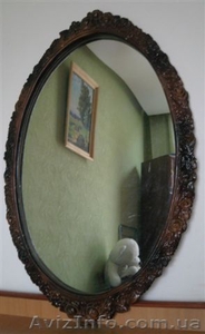 Зеркало овал в гипсовой оправе #2435