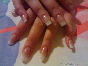 СКИДКИ НА НАРАЩИВАНИЕ НОГТЕЙ!!! ФРЕНЧ ЗА 100 грн #5547