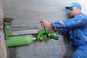 Алмазное сверление отверстий в бетоне, резка, бурение железобетона. #8063