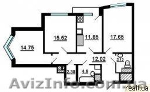  Продам 3-к. квартиру на Троещине #7611