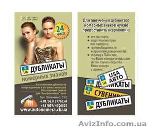 Дубликаты номерных знаков #13884