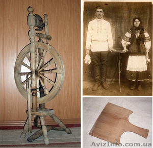 Прялка старинная,  оригинал,  конец XIX века #18939