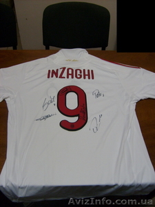 футболка команды Милана,  №9 - Инзаги с автографами #21062