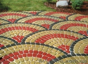 ТРОТУАРНАЯ ПЛИТКА ( ФЭМ ) Старый город ,  Клевер краковский ,  Кирпич #22081