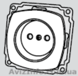 Механизм розетки 2Р PB16-Ov-W (белый)  #34704