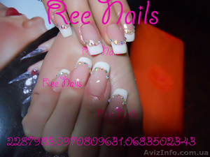 Наращивание ногтей 140грн,  роспись в подарок,  инкрустация Swarovski #33931
