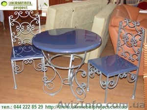Столы стулья из искусственного камня для сада.  #32218