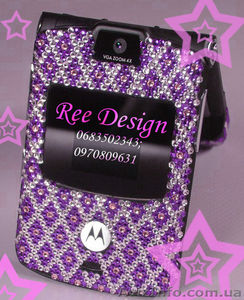 Инкрустация мобильных телефонов и т.д. кристаллами Swarovski #35377