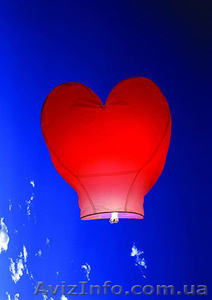 Ліхтарики повітряні,  ліхтарики небесні у формі Серця,  Купола - Фонарики небесные #60040