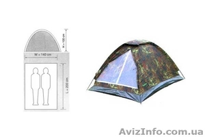 Палатка 2-х мест. MONODOME Camou #57993