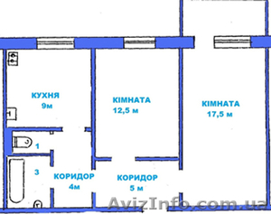 Продам 2-кімнатну квартиру в м.Черкаси. Т.094-98-45-224;  067-936-85-95 #54450