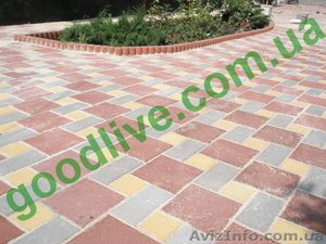 Тротуарная плитка,  фэм,   бордюры,  поребрик, продажа и мощение,  укладка #55973