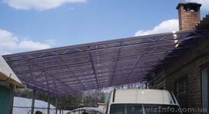 Изготавливаем навесы из поликарбоната любых размеров,  конфигураций,  форм. #59535