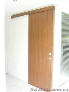 Раздвижные двери из дерева и стекла. #58683