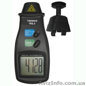 Тахометр цивровой ТХЦ-2,  Тахометр лазерный,  контактный ТХЦ-2 #50169