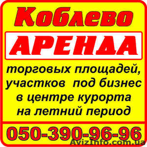 1.	Коблево,  аренда торговых площадей и участков под бизнес в центре курорта на л #106480