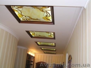 подвесные потолки с витражами в стиле Тиффани #114156