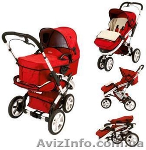 Новая! Стильная трехколесная коляска GEOBY JOSS 2в1 #132880