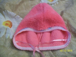 шапочка вязанная (новая),  шапочка флисовая (новая) #122592