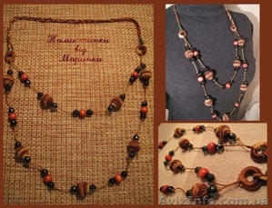 Вязаные бусы,  серьги,  Слингобусы #122494