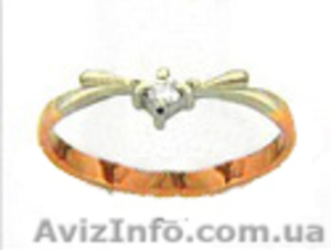 Золотое кольцо с бриллиантом #151170
