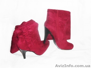Новые сапоги рубинового цвета(37р.) из Америки #156395
