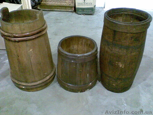 Старинные деревянные кадушки и бочечки  #141933