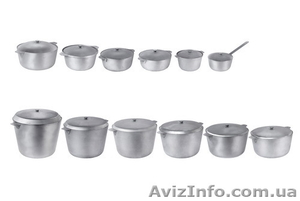 Алюминиевые литые кастрюли разных размеров.  #147773