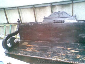 Старинная деревянная лавка #141924