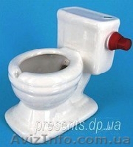 Оригинальный подарок  Пепельница - унитаз со смывом #144962