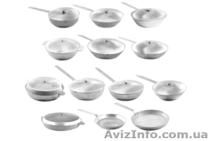 Алюминиевые сковороды разных размеров. #147776