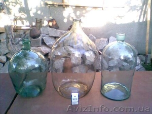  Стеклянные старинные сулии-бутыли  #141929