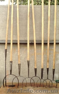 Ухваты старинные печные,  кованные #142422