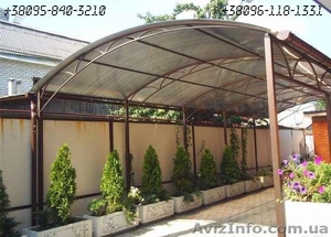 Навесы и козырьки  поликарбонат Novattro  в  Харькове #150536