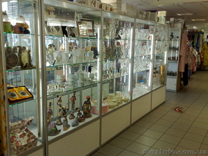 Стелажи алюминий+стекло. Высота 2м. #110307