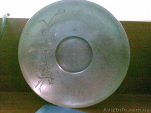 серебрянное блюдце с инициалами 84 проба #180910