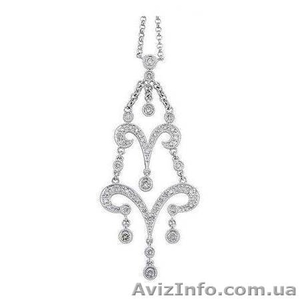 Подвеска из белого золота с бриллиантами DV205 #179551