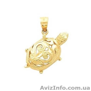 Золотой филигранный кулон 