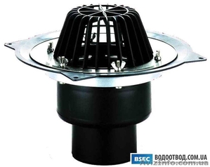 Воронка кровельная с листвоуловителем,  HL64 (Hutterer & Lechner). #173544