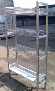 Сушка для посуды из нержавейки,  стеллаж-сушка на 4 полки #213884