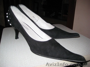 Туфли женские замшевые с камнями #187806