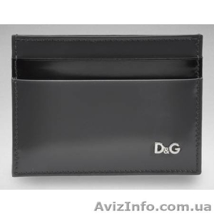 Кожаный бумажник от Dolce & Gabbana чёрный DG121 #187369