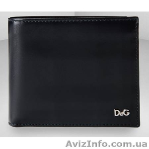 Кожаный кошелёк от Dolce & Gabbana чёрный DG123 #187376