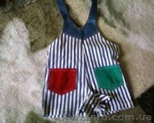 Джинсовый комбез-шорты детский #204156