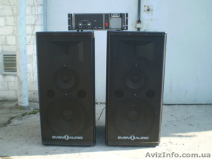 2 колонки SVEN 9153 (250W) + усилитель к ним #206624