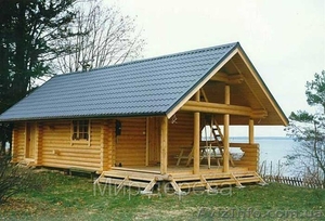 деревянные дома из оцилиндрованного бревна, бани,  беседки,  дачные домики #230445