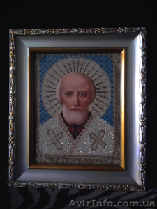 Икона,  бисер,  Св.Николай #230516