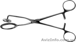 З-55-1 Зажим д/щек и губ с круглыми губками,  188 мм  #261275