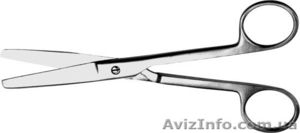 Н-3 Ножницы тупоконечные,  вертик. изогнут 140 мм #261333