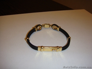 Продам золотой браслет с каучуком. #260680